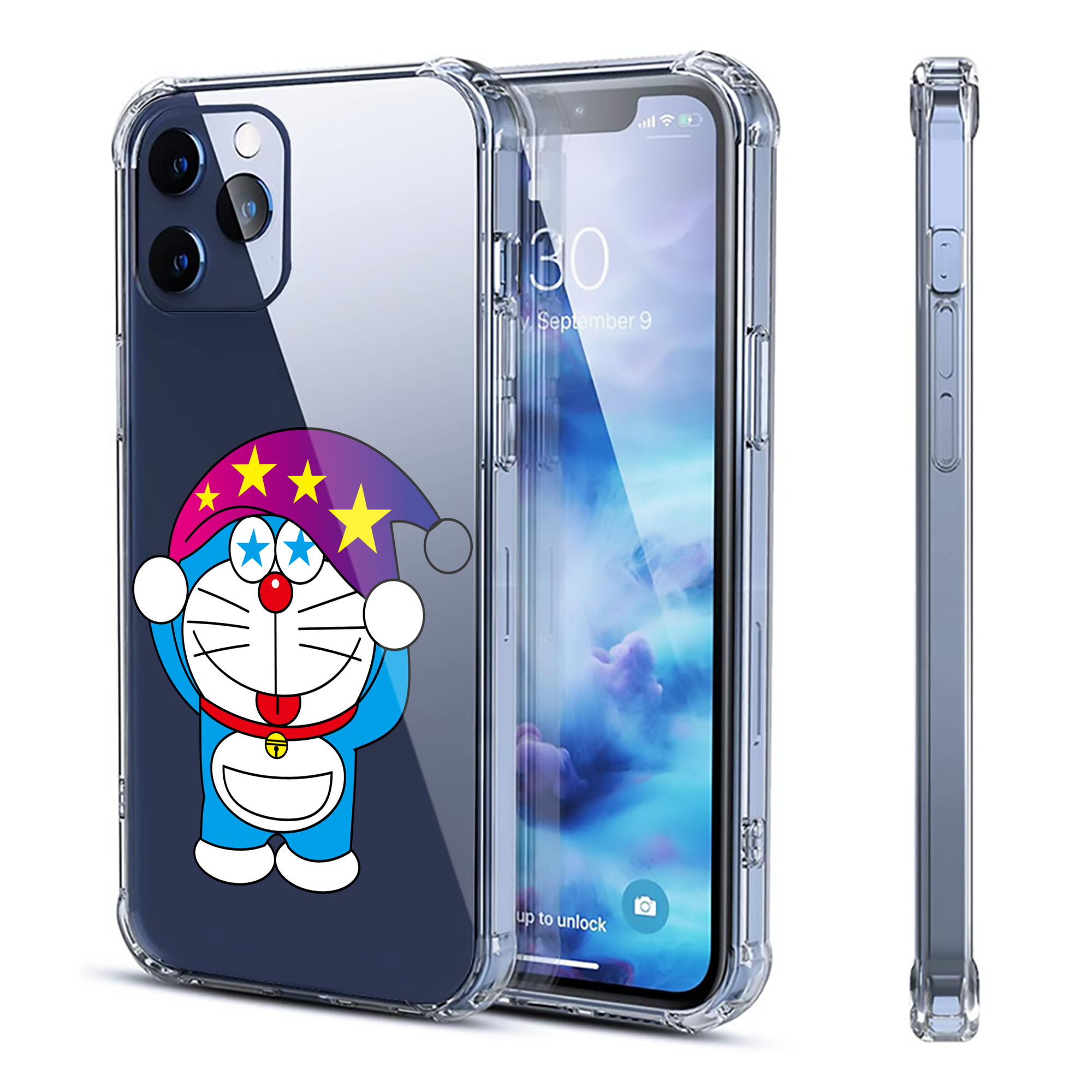 （画像用） ドラえもん Doraemon 【iPhone 12シリーズ対応】透明スマホケース（クリアソフトケース）